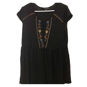 Floral Embroidered Short Sleeve Women’s T